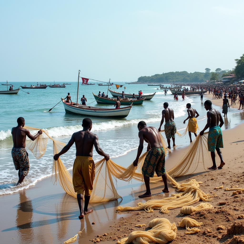 Traditional African Net Fishing Methods