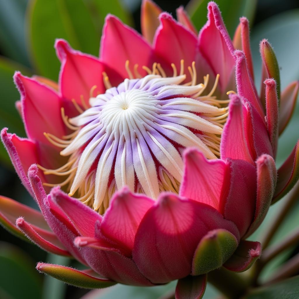 African Protea Flower Close-up Photo