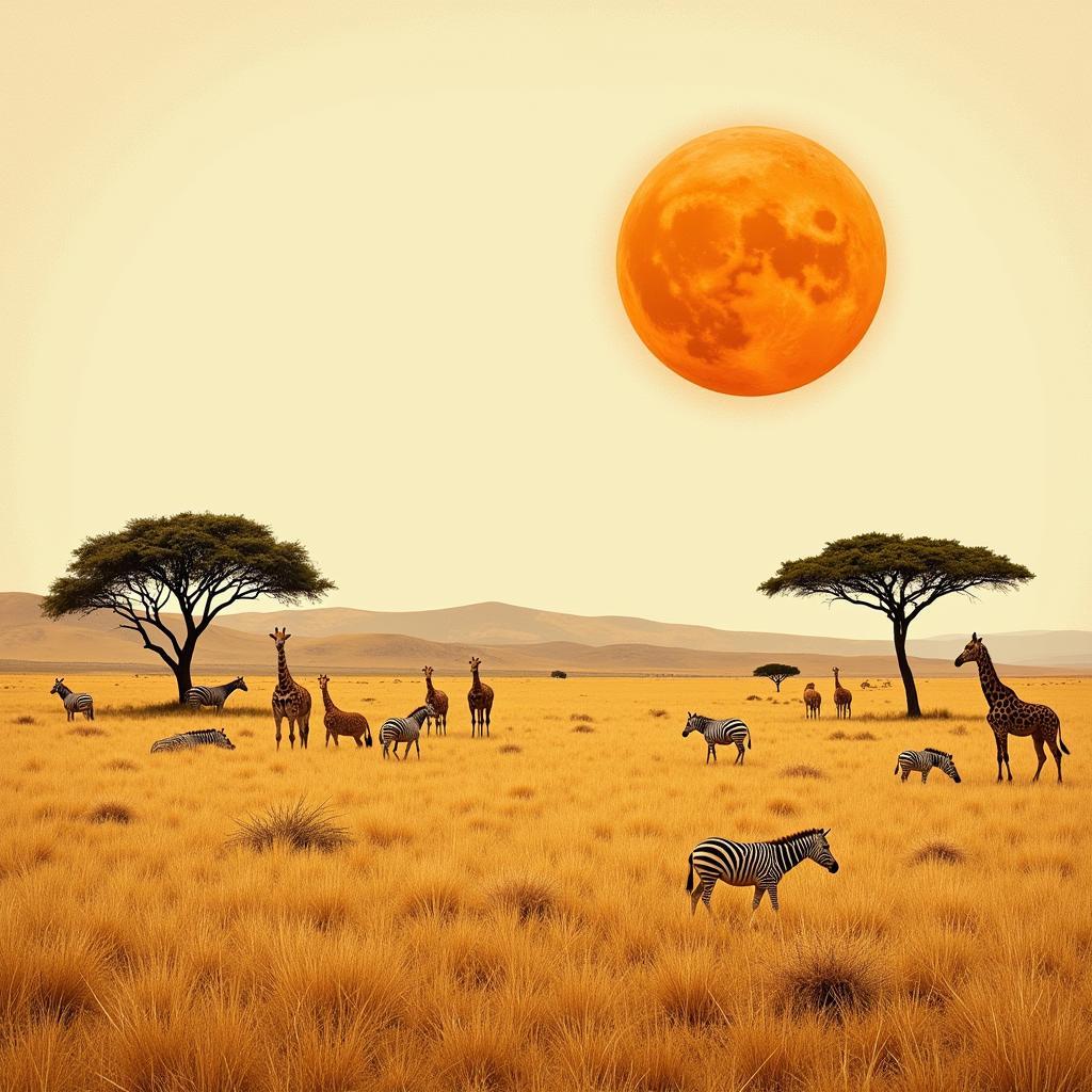 African Savanna During Dry Season