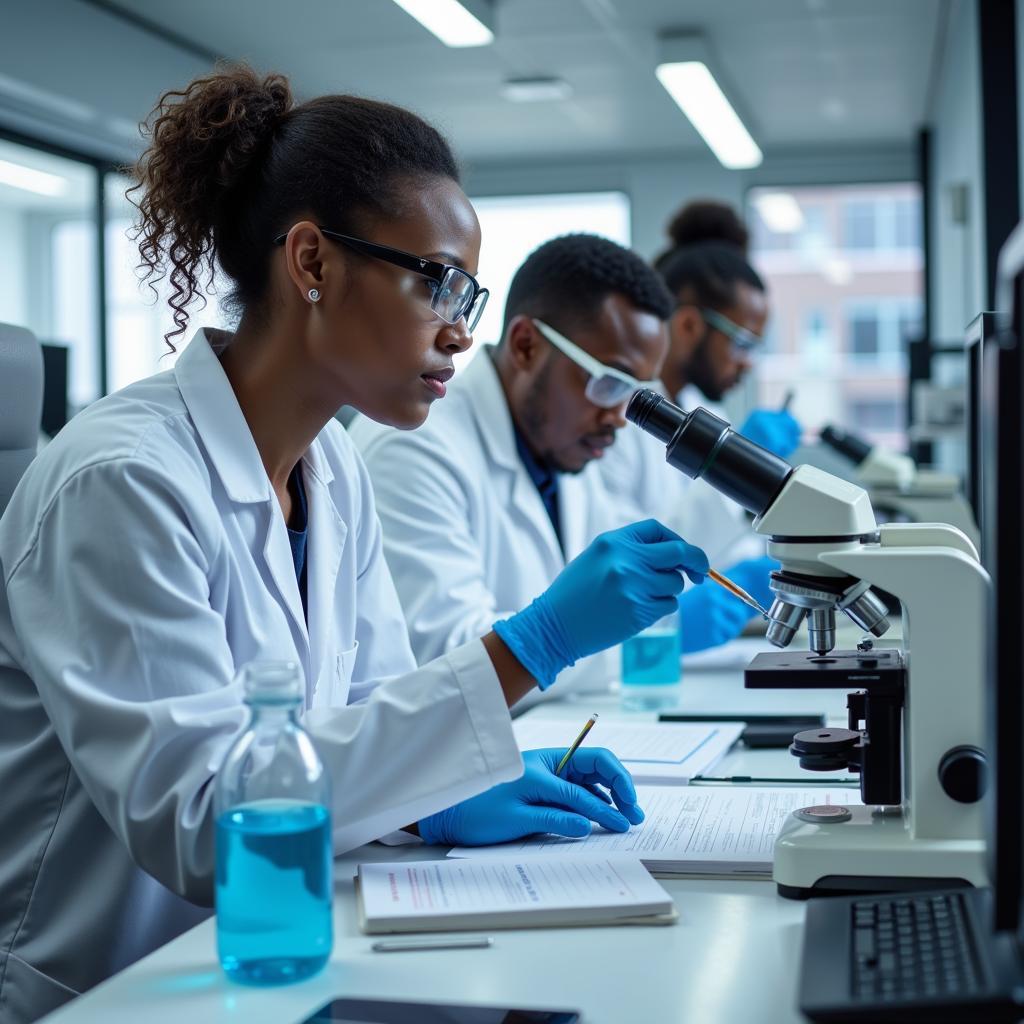 African Scientists Conducting Research