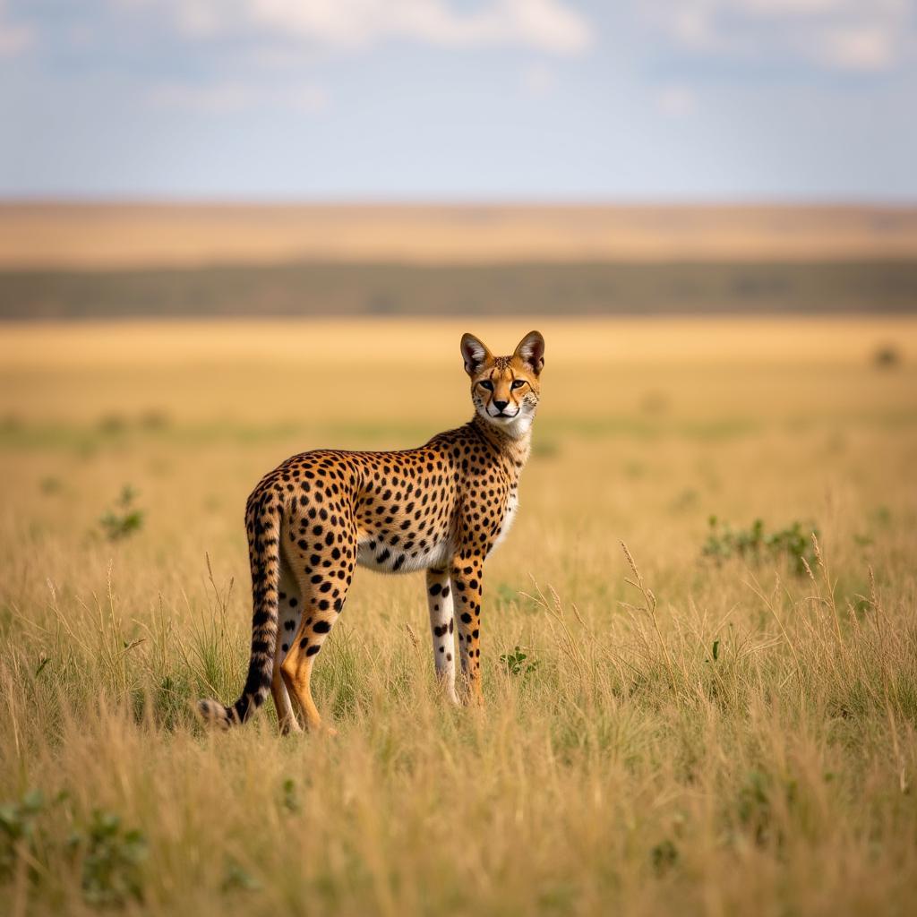 African Serval in Natural Habitat