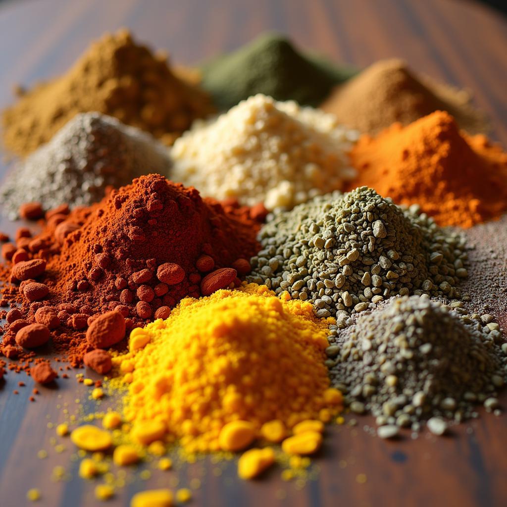 Various African Spices for Baking Chicken