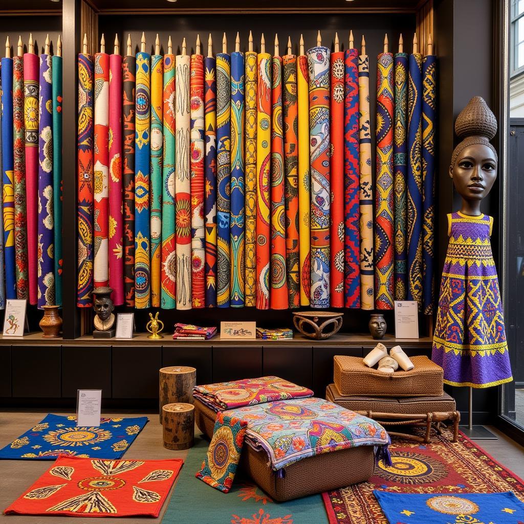 African Textile Shop Display in NYC