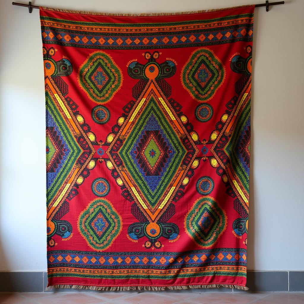 Vibrant African Textile Wall Hanging