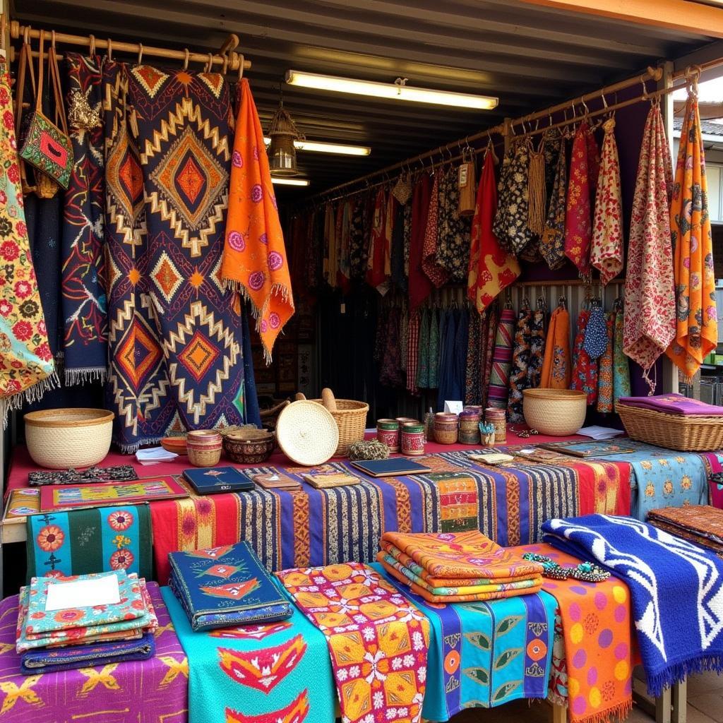 Vibrant African Textiles Displayed at a Pretoria Craft Market