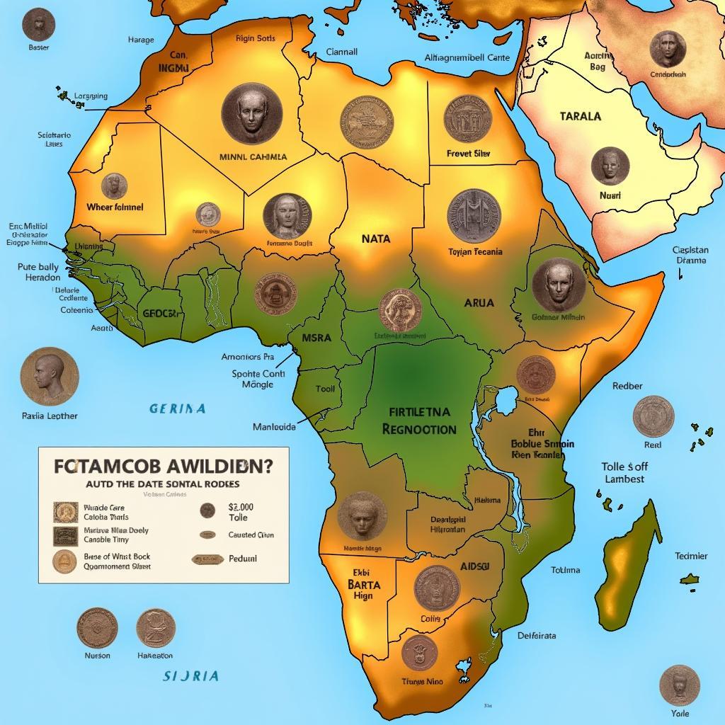 African Trade Routes and Currency: Depiction of Ancient Trade Routes and Currency Systems in Africa