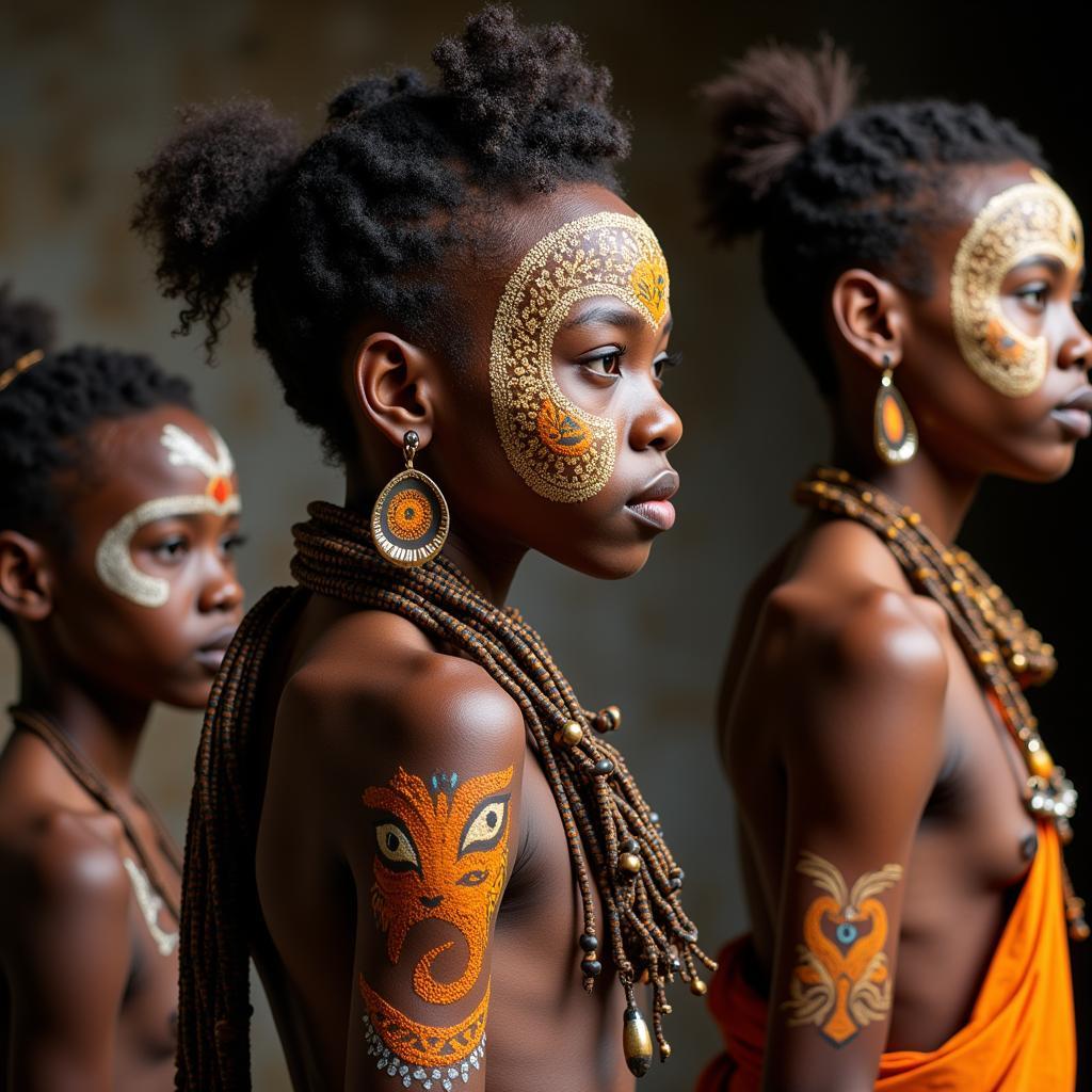 African Tribal Body Painting