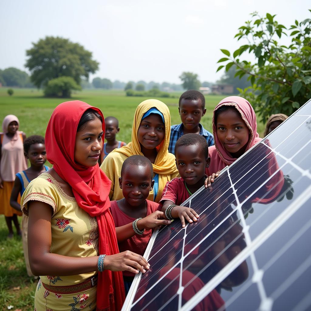 African Village Solar Panel Project