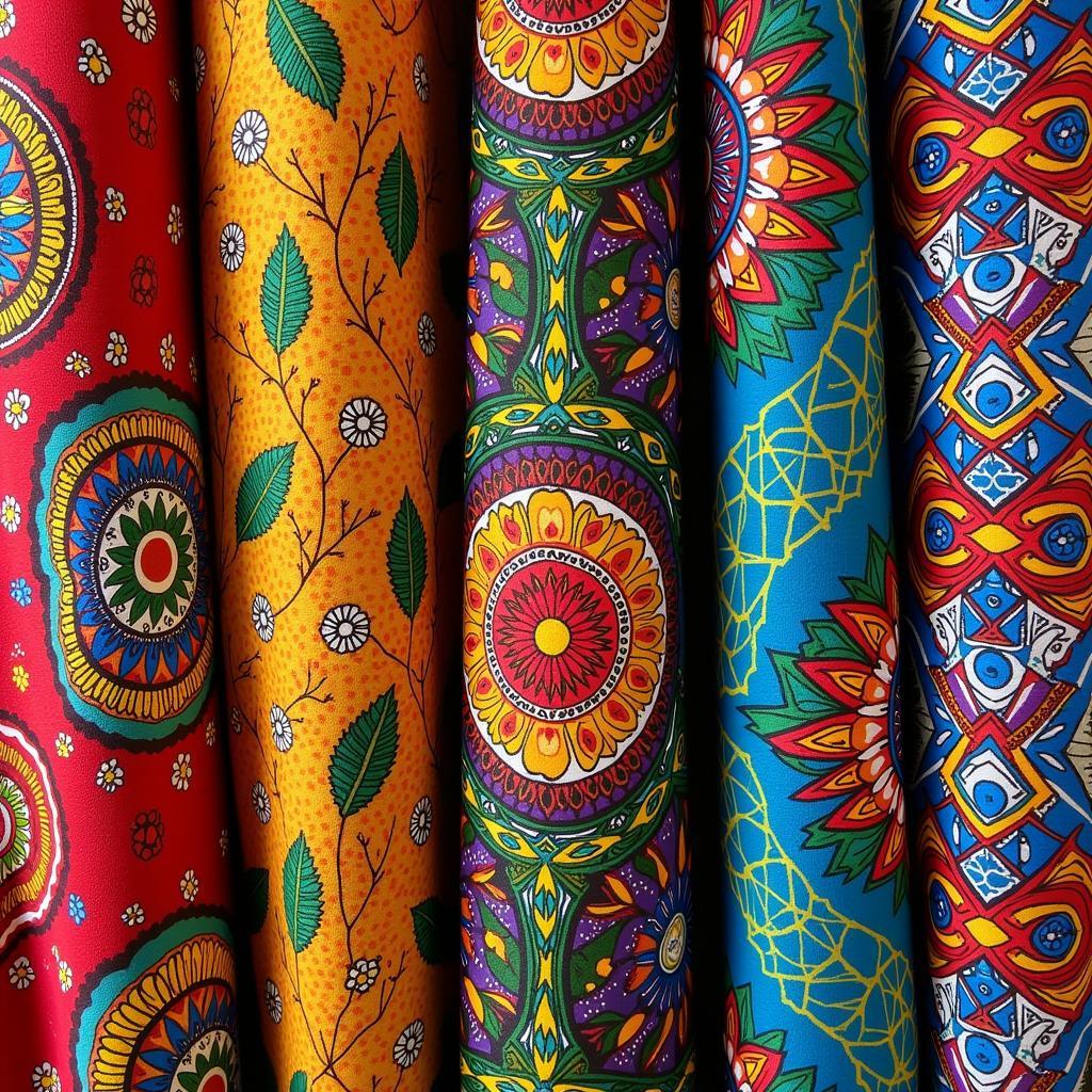 Vibrant African Wax Print Fabric Patterns