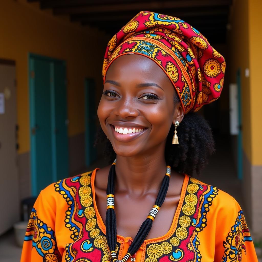 African woman in traditional clothing