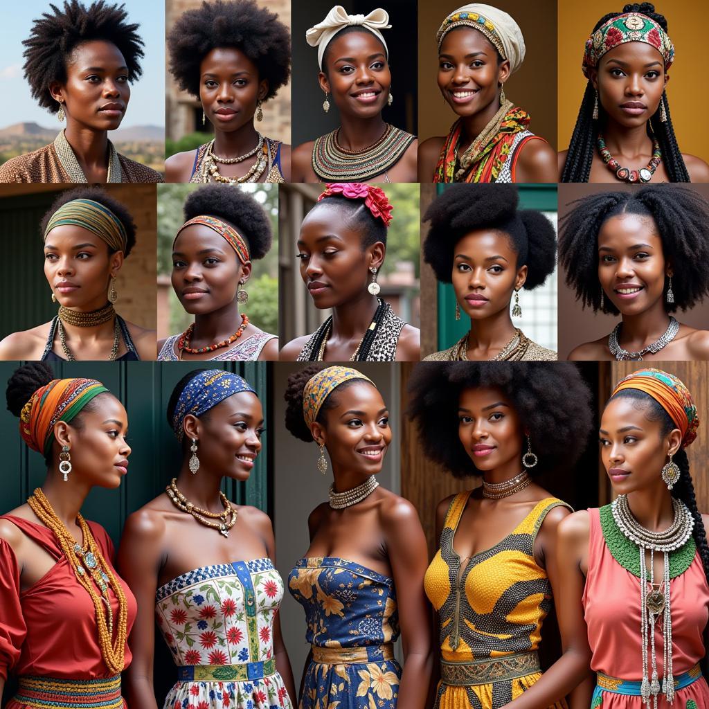 African Women in Diverse Cultural Attire