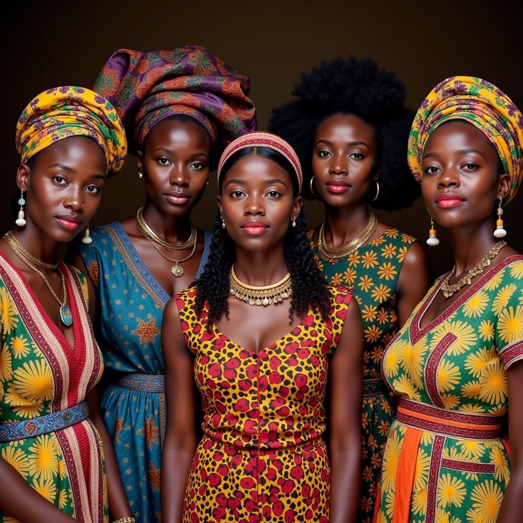 African Women in Traditional Clothing