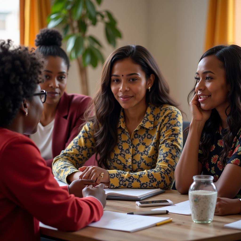 African women leaders meeting to discuss community development