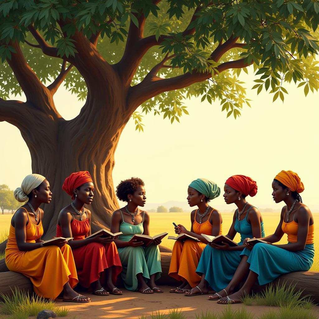 African women sharing stories and traditions