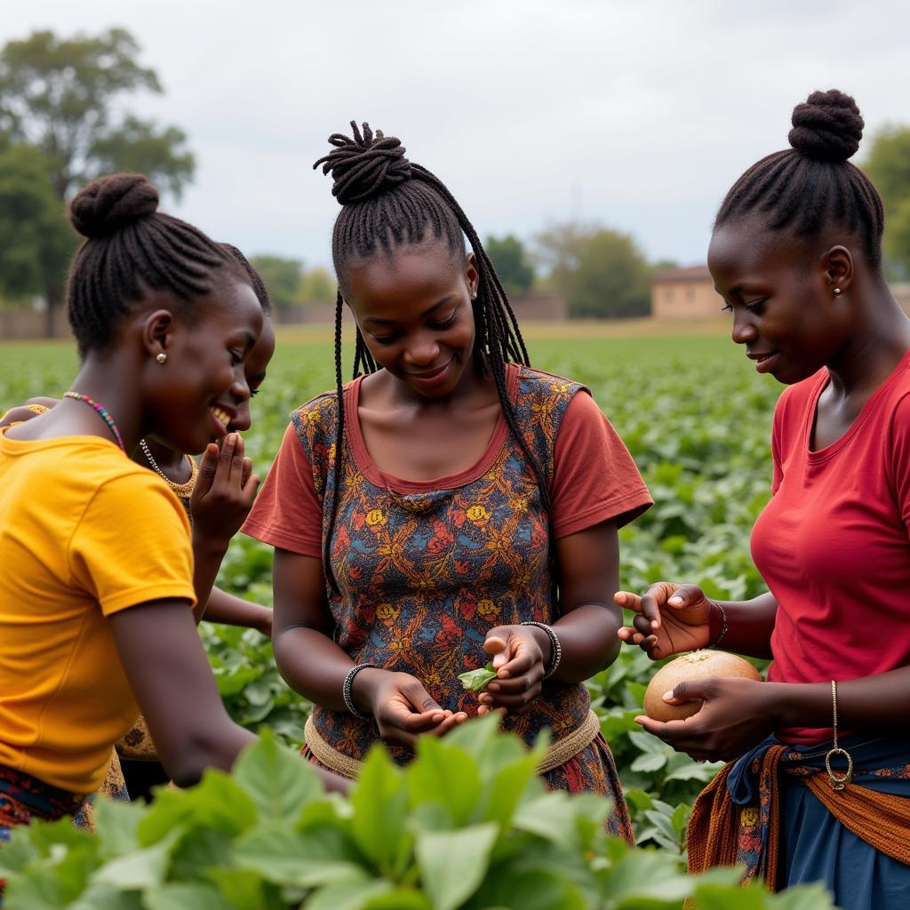 African Women Supporting Each Other