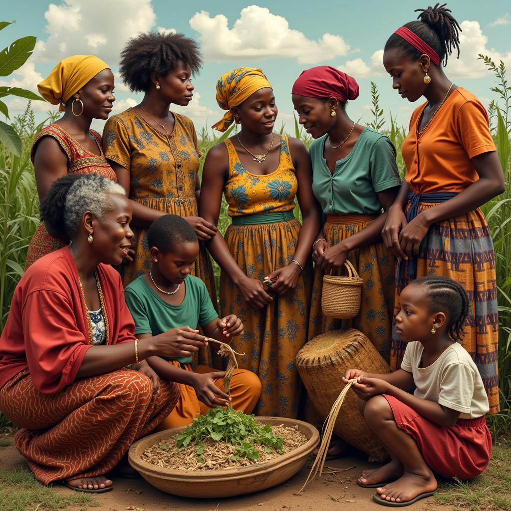 African Women Supporting Each Other