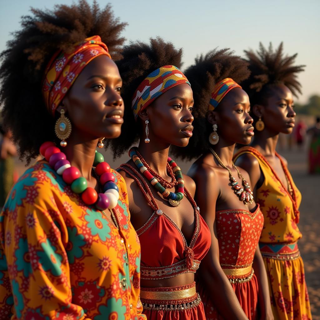 African Women in Traditional Attire