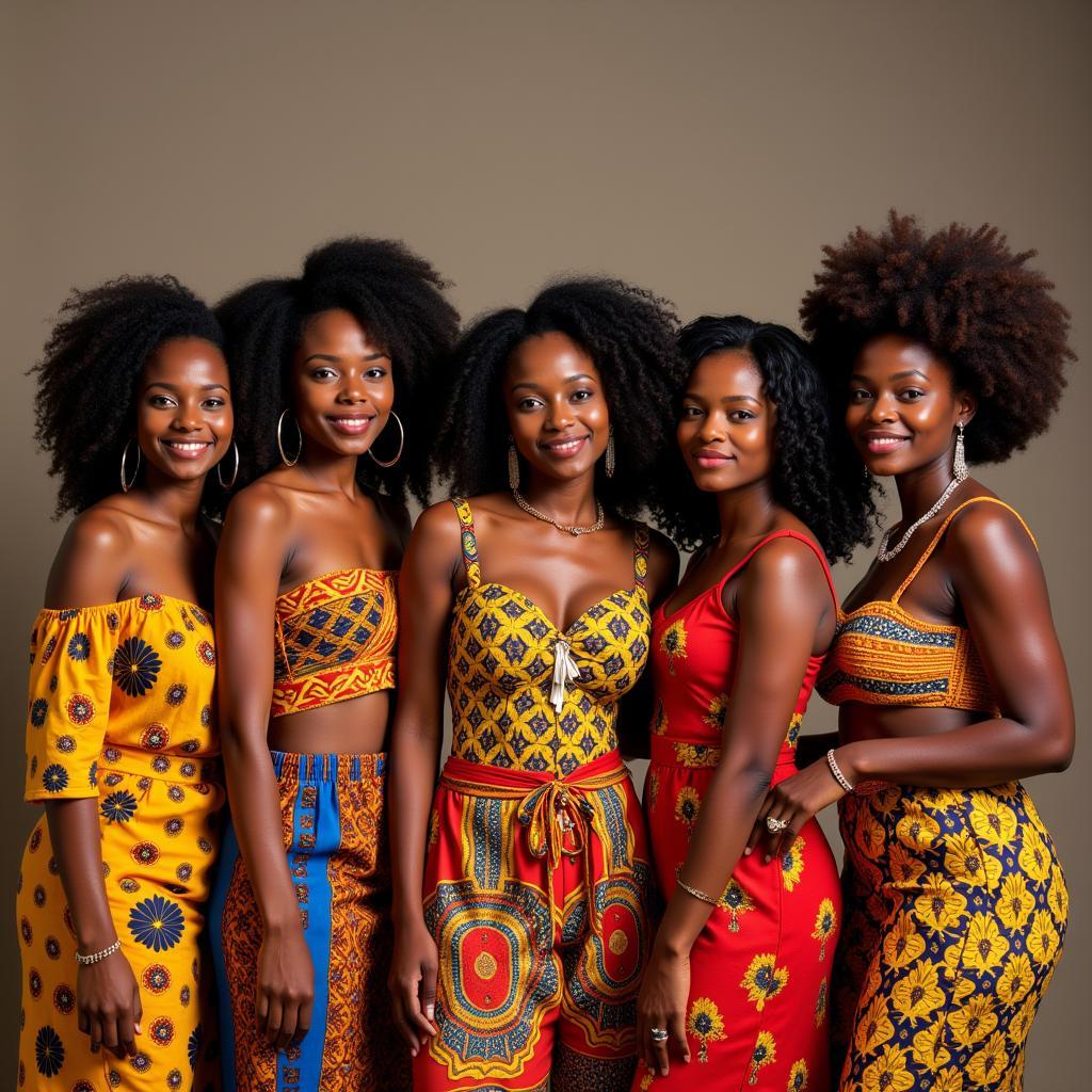 African Women in Traditional Clothing