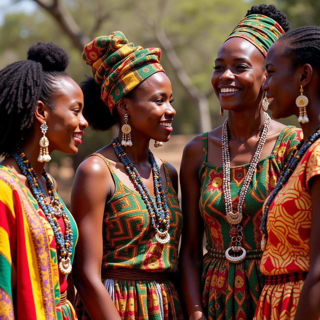 African Women in Traditional Clothing