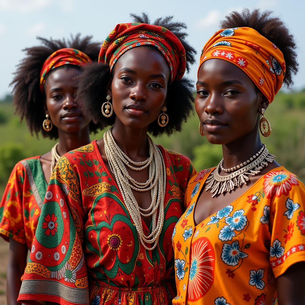 African Women in Traditional Clothing