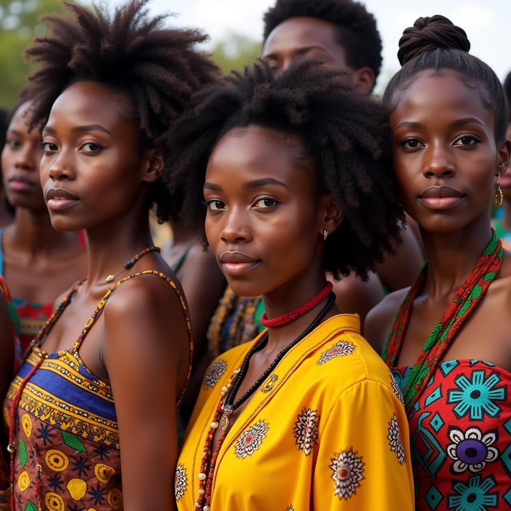 African Women in Traditional Clothing