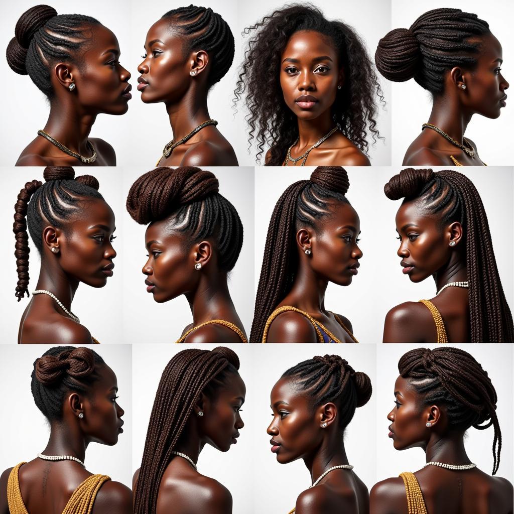 African Women with Traditional Hairstyles