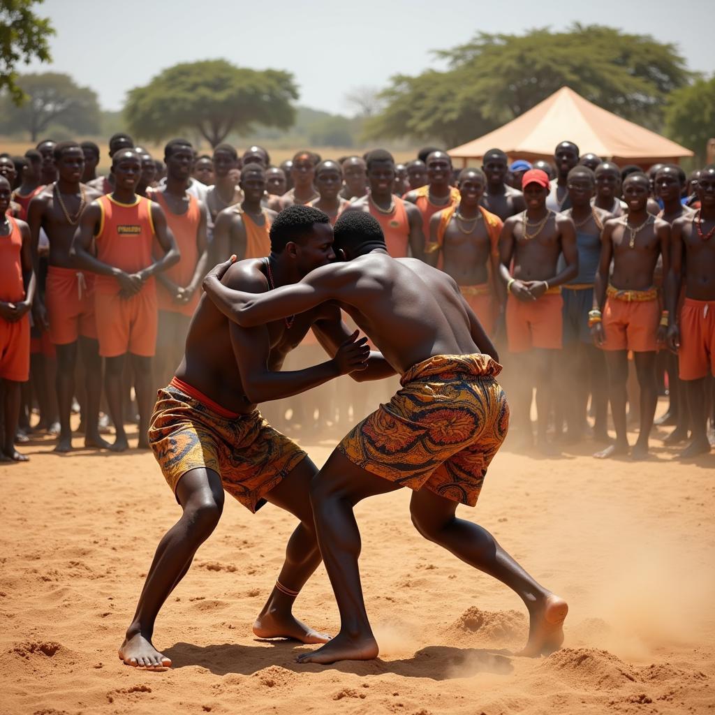 African Wrestling Match: A Blend of Strength and Ritual