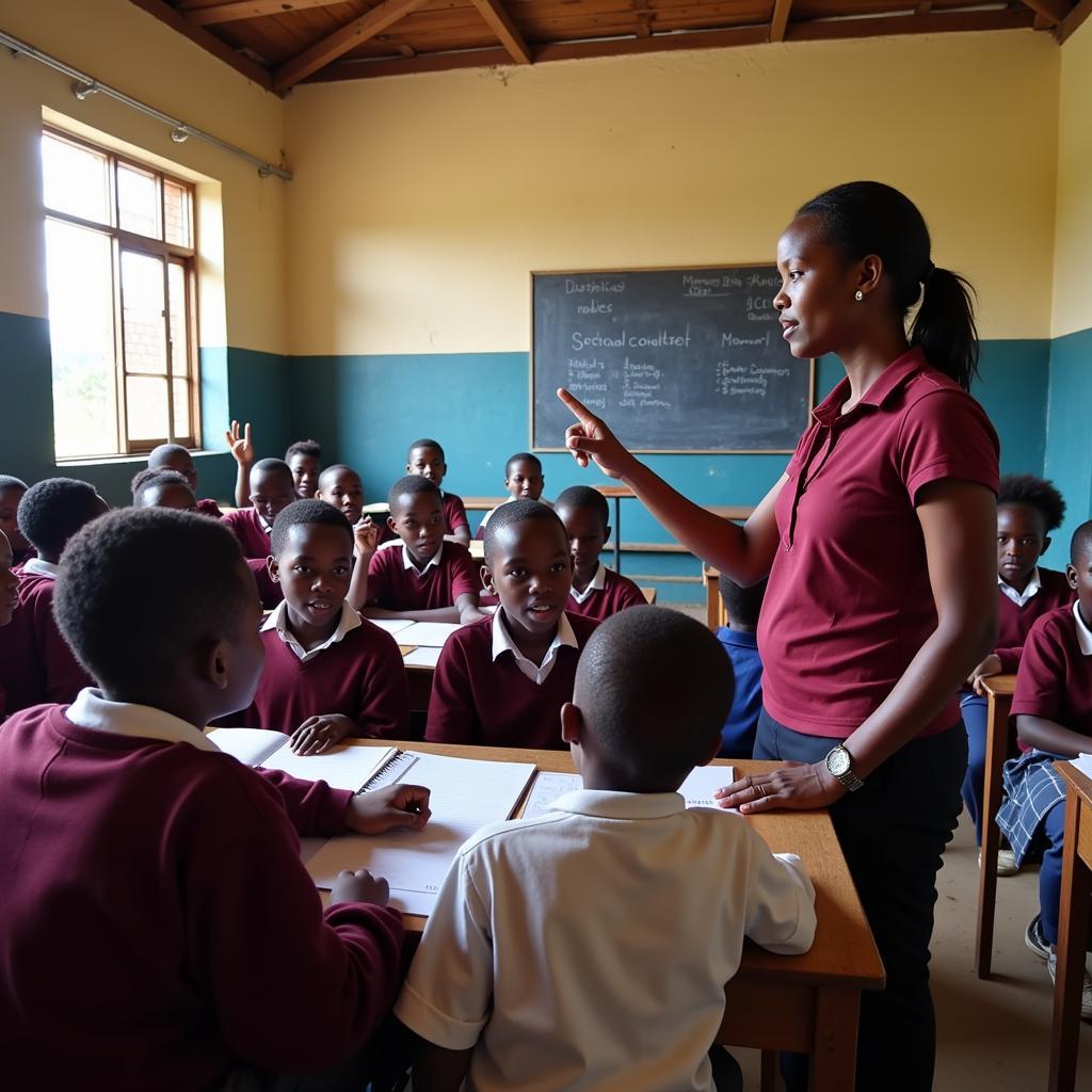 African youth engaged in education for empowerment and equity