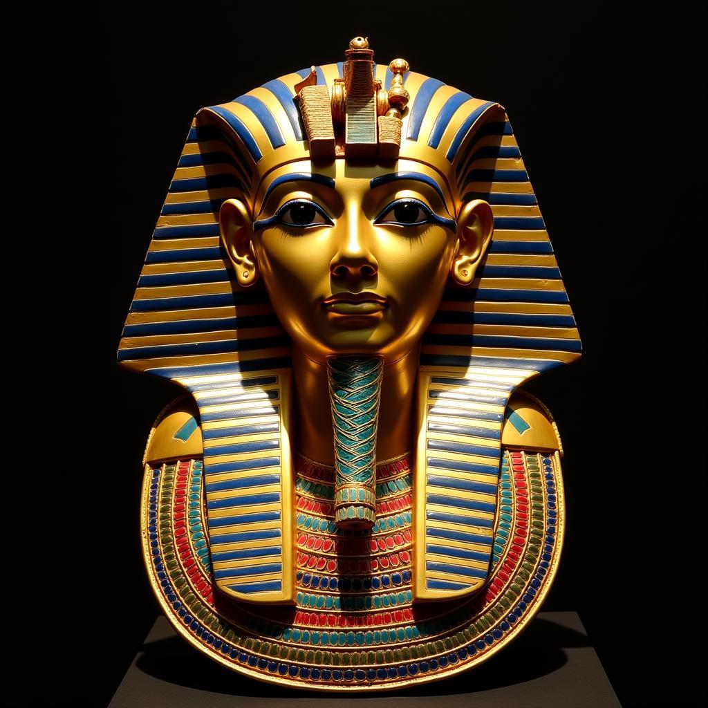 Ancient Egyptian gold death mask of Tutankhamun