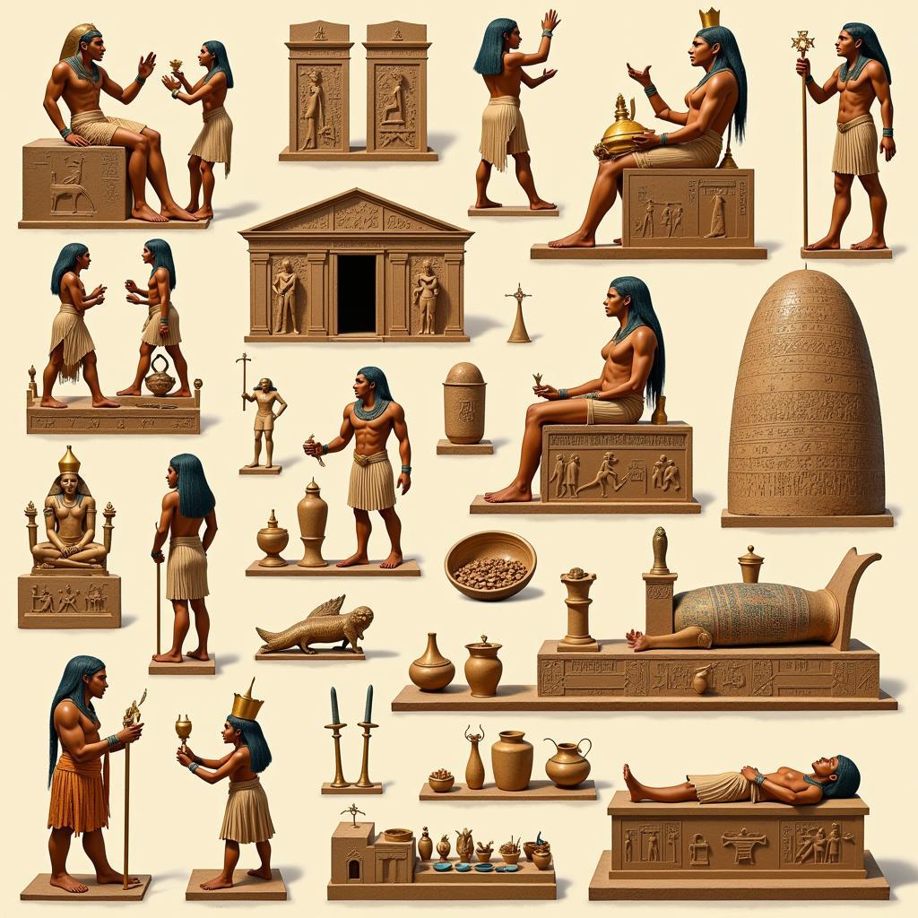 Ancient Egyptian Religious Practices Depiction