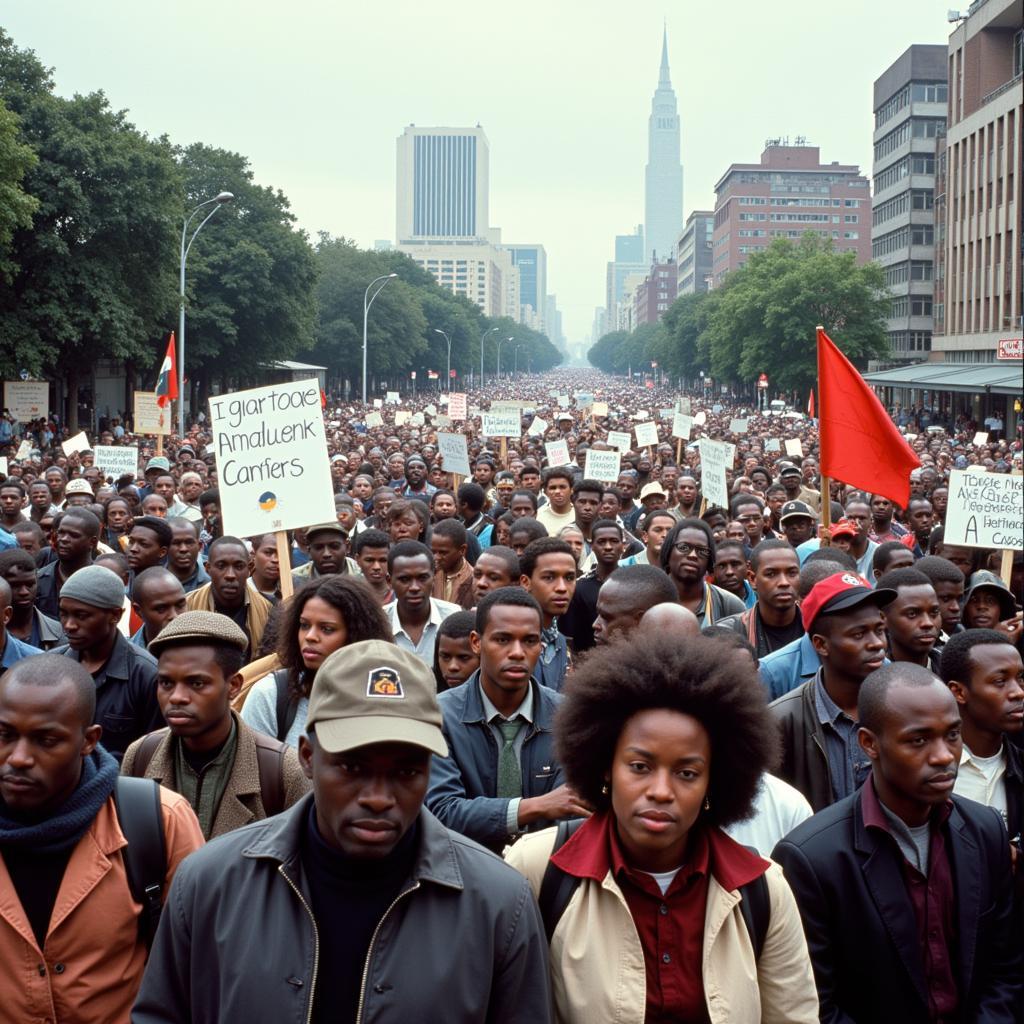 Anti-Apartheid Protest in South Africa