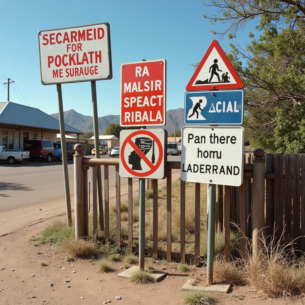 Apartheid Signs in South Africa