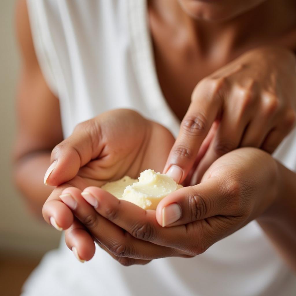 Applying Ashanti Naturals Shea Butter