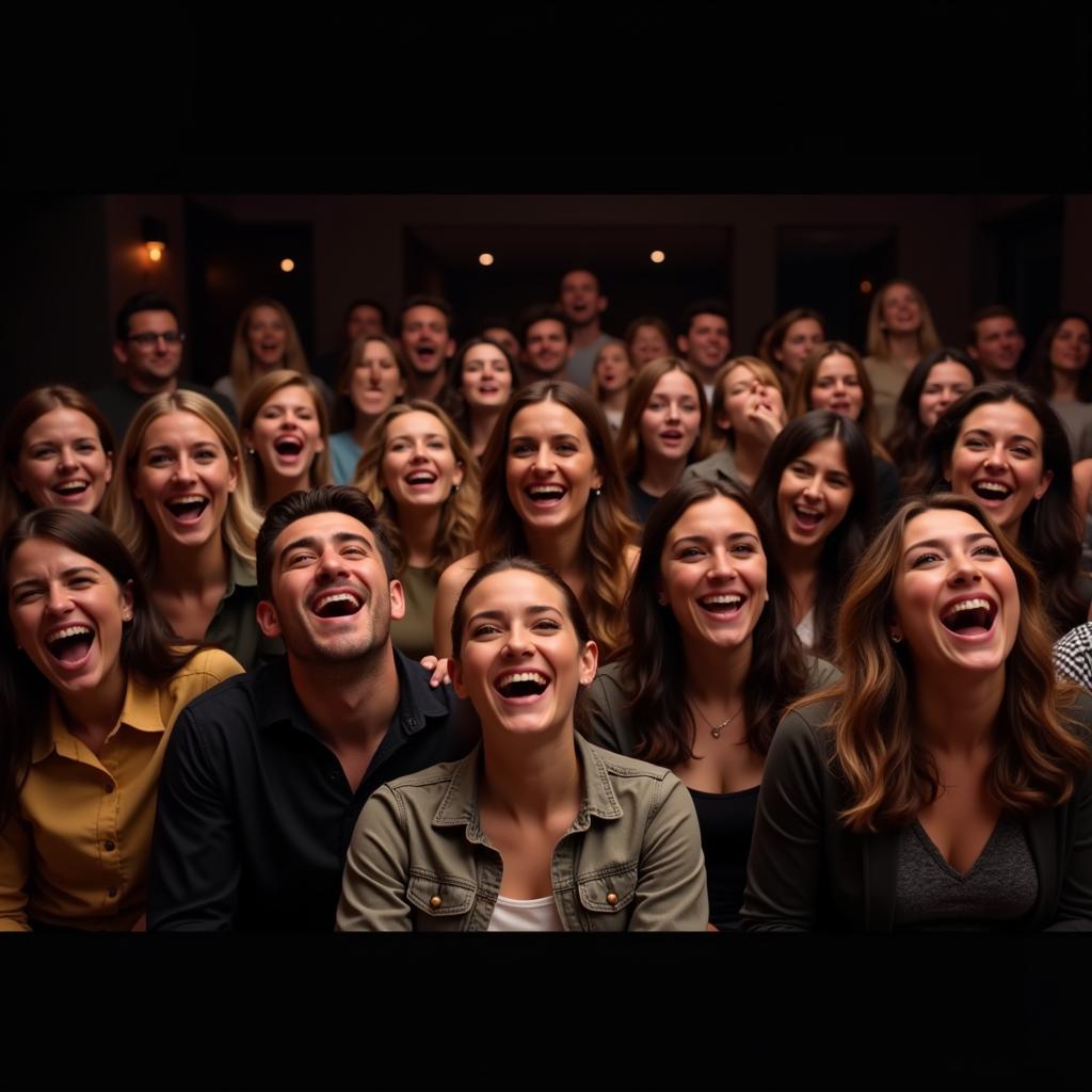 Audience Laughing at Comedy Show