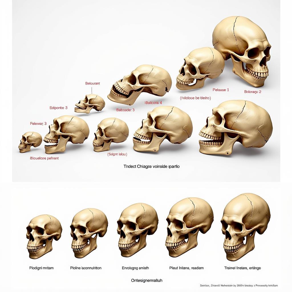 Australopithecus Skull Evolution Over Time