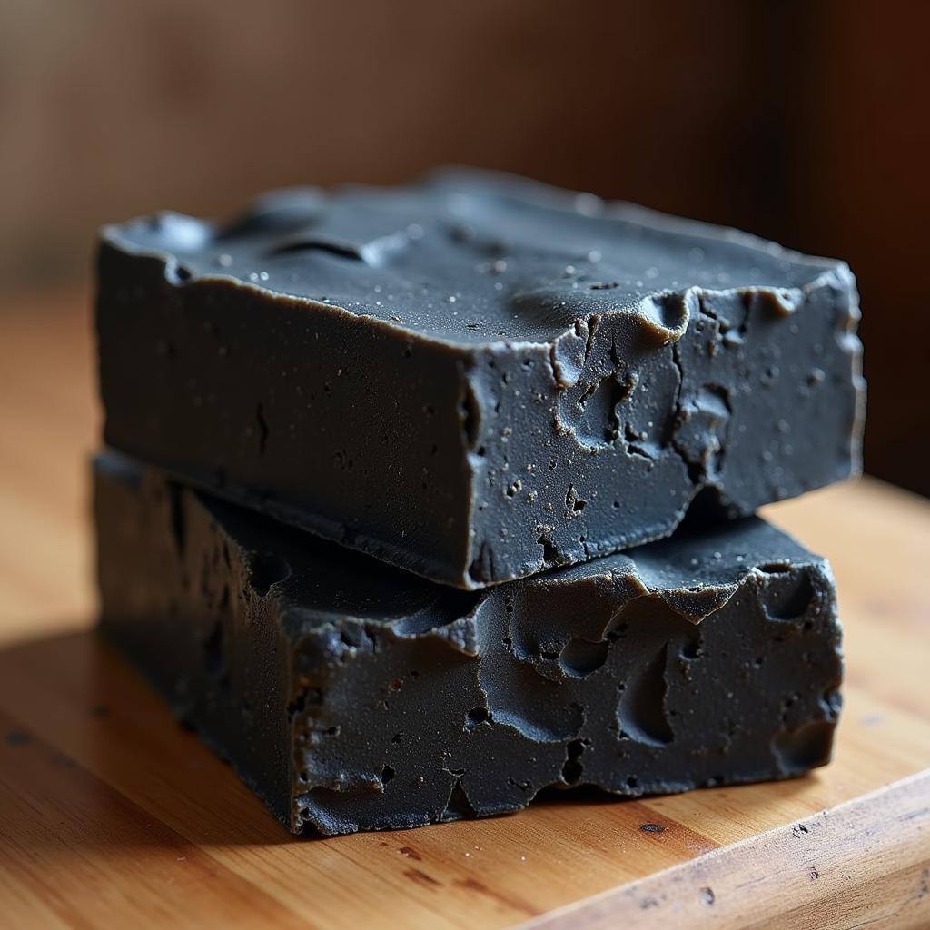 Authentic African Black Soap: Texture and Appearance