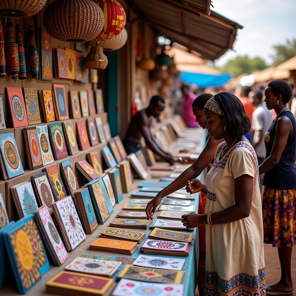 Authentic African Handmade Cards in Local Markets