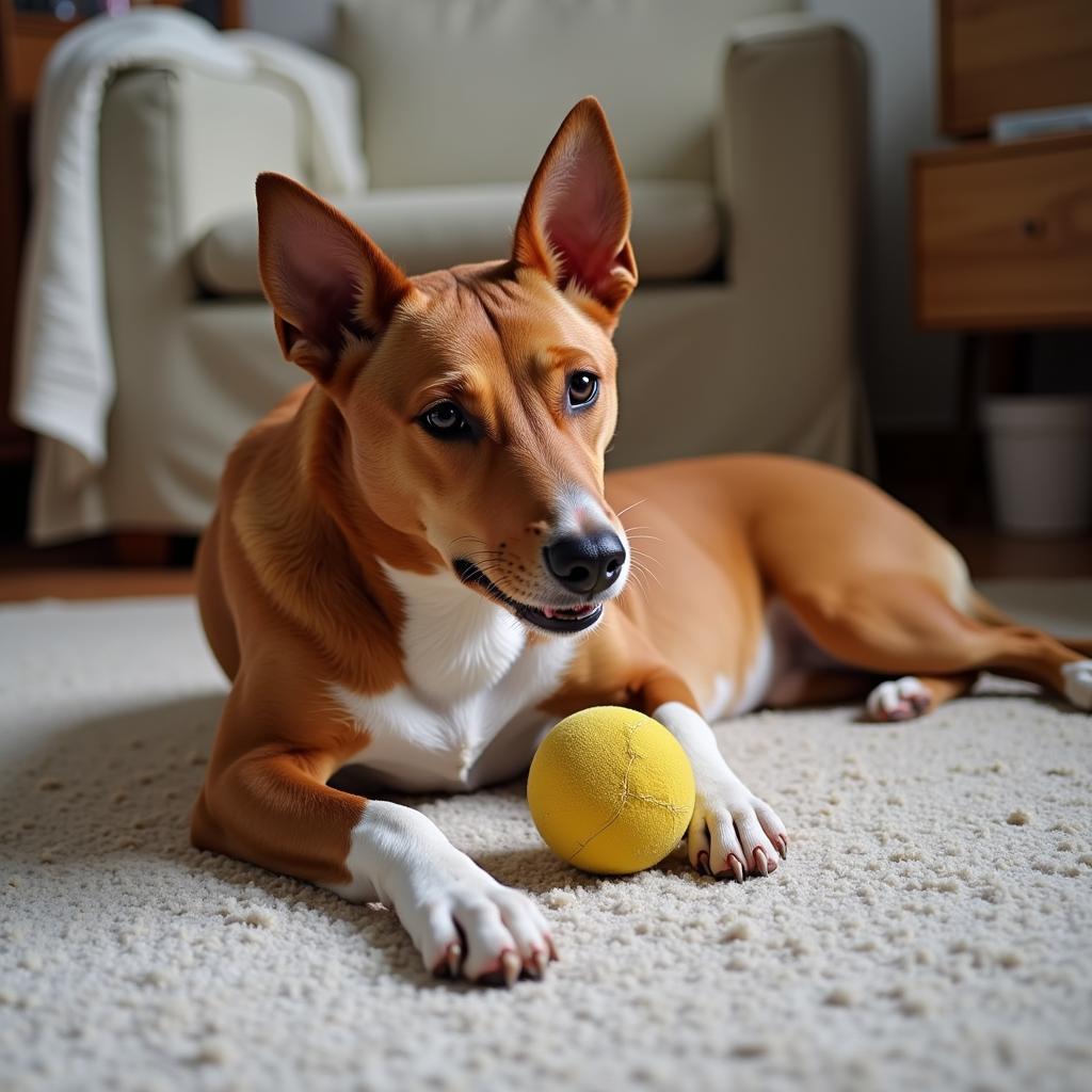 Basenji Dog in a Domestic Setting