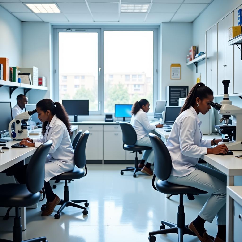 Modern biomedical engineering lab in Africa