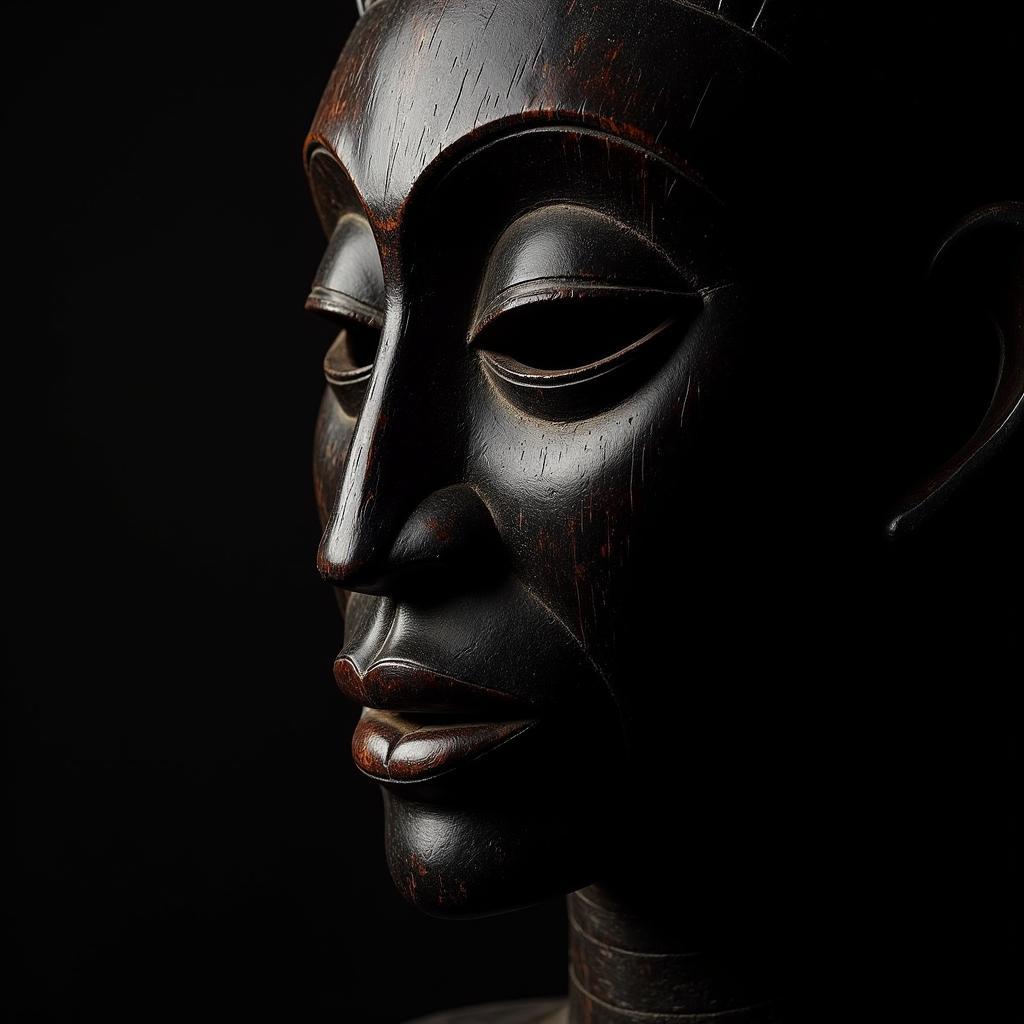 Black African Mask Symbolizing Power