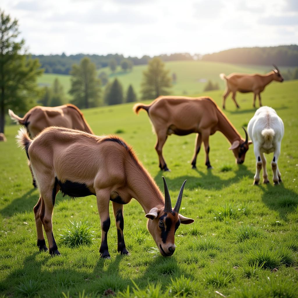 Boer Goat Herd Grazing