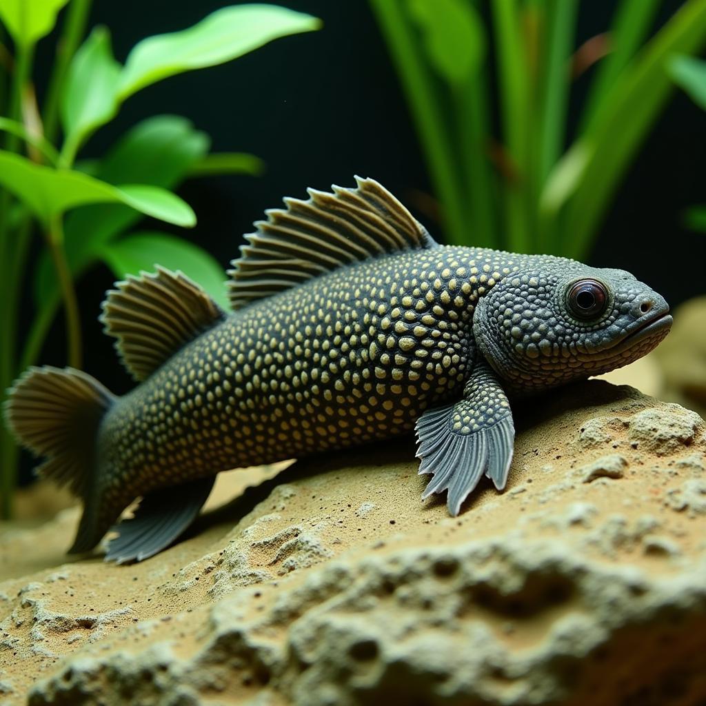 Bristlenose pleco in a planted aquarium