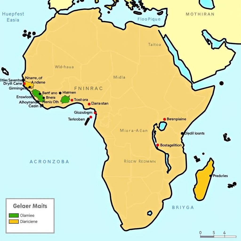 Map of British Empire in Africa