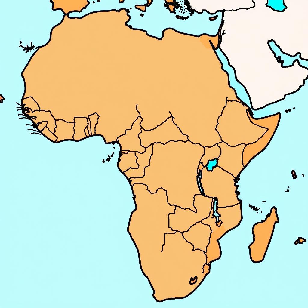 Map of British Empire in Africa