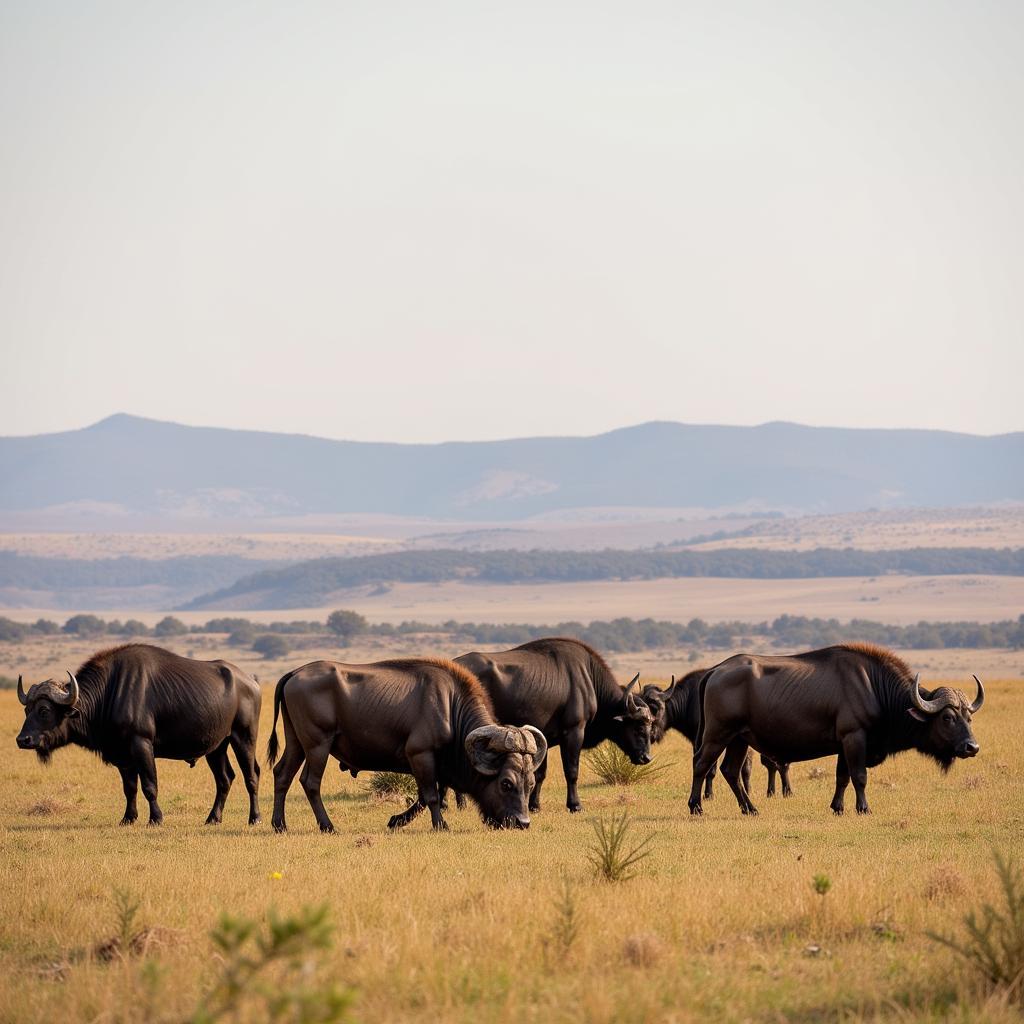 Buffalo Herd on the Savanna