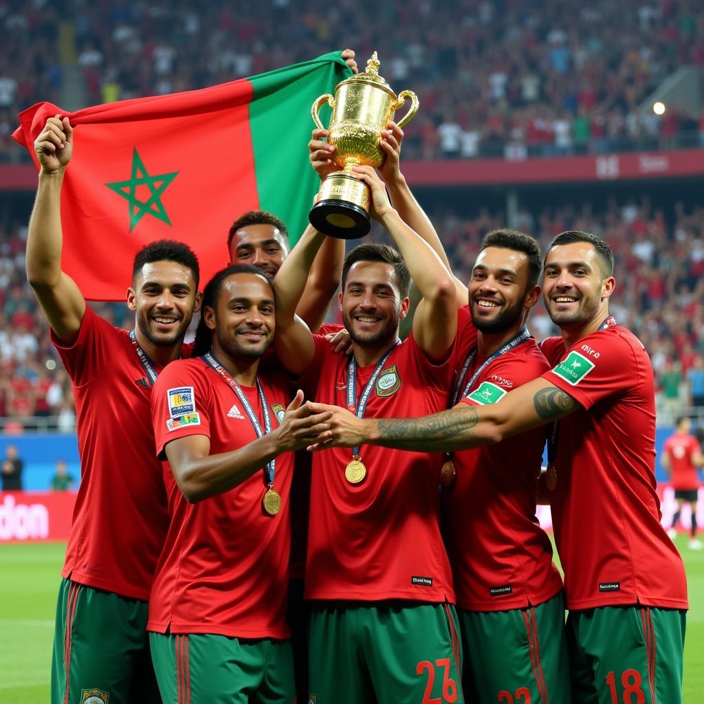 Morocco Celebrates Victory at CHAN 2020