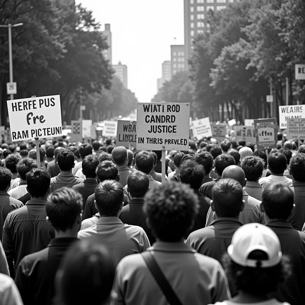 Civil Rights March Protestors in the 1960s