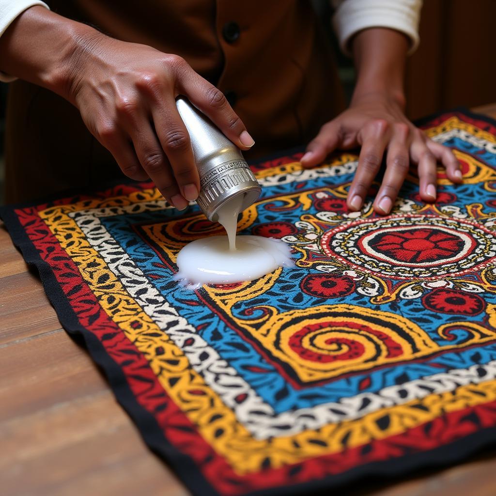 Cleaning an African Textile in the UK