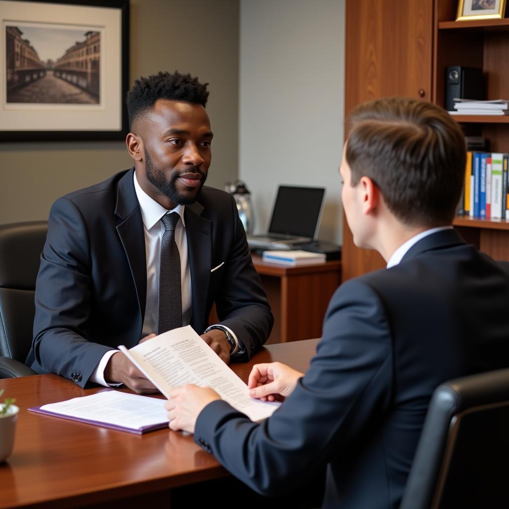 Client Meeting with an African American Civil Rights Attorney