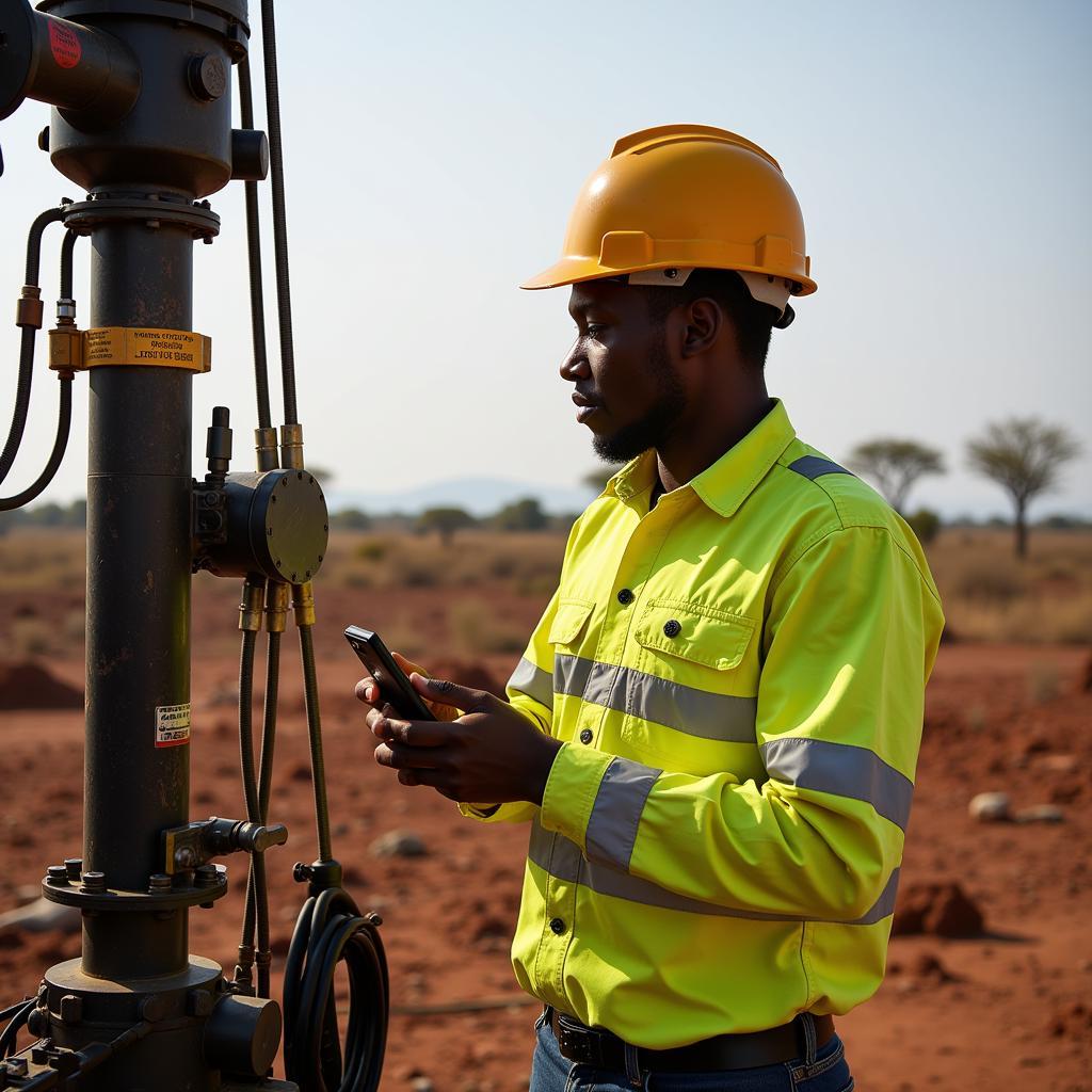 Commissioning Operator Working on Oil Rig in Africa